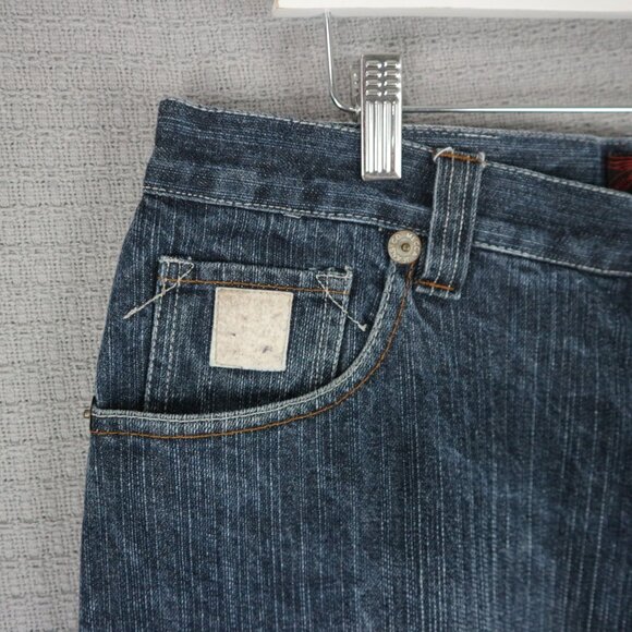 Mecca Denim Jeans Wide Cut Washed 36x32 Baggy Y2K - Picture 4 of 7